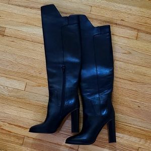 Vince Leather Tall Boots